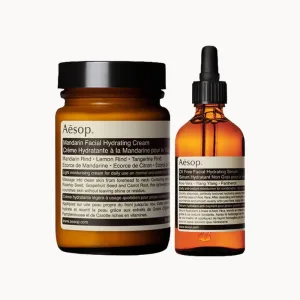 Aesop Mandarin Facial Cream and Lightweight Serum Duo