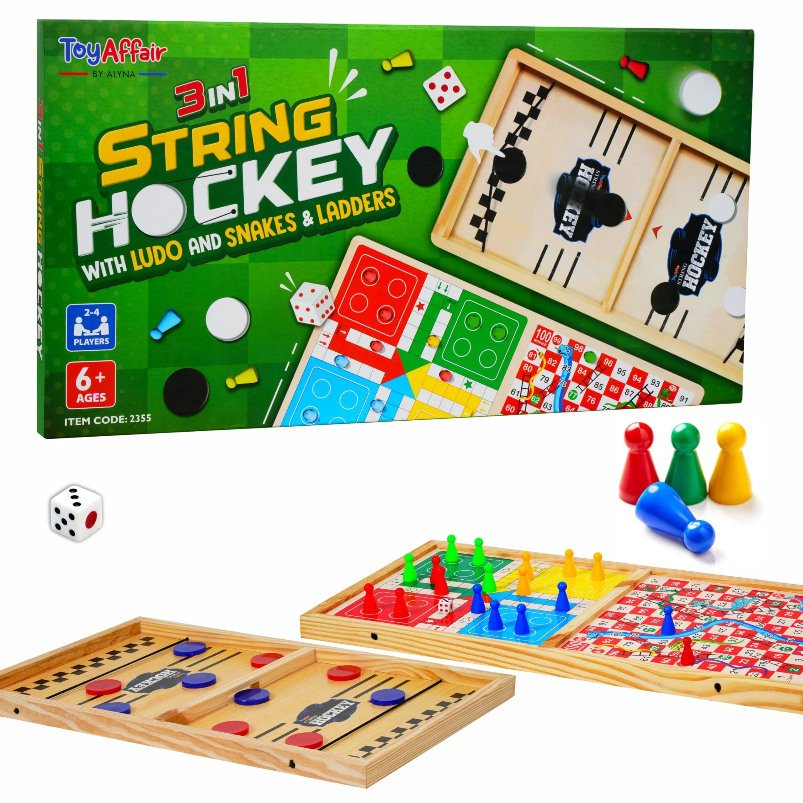 3-in-1 String Hockey Game