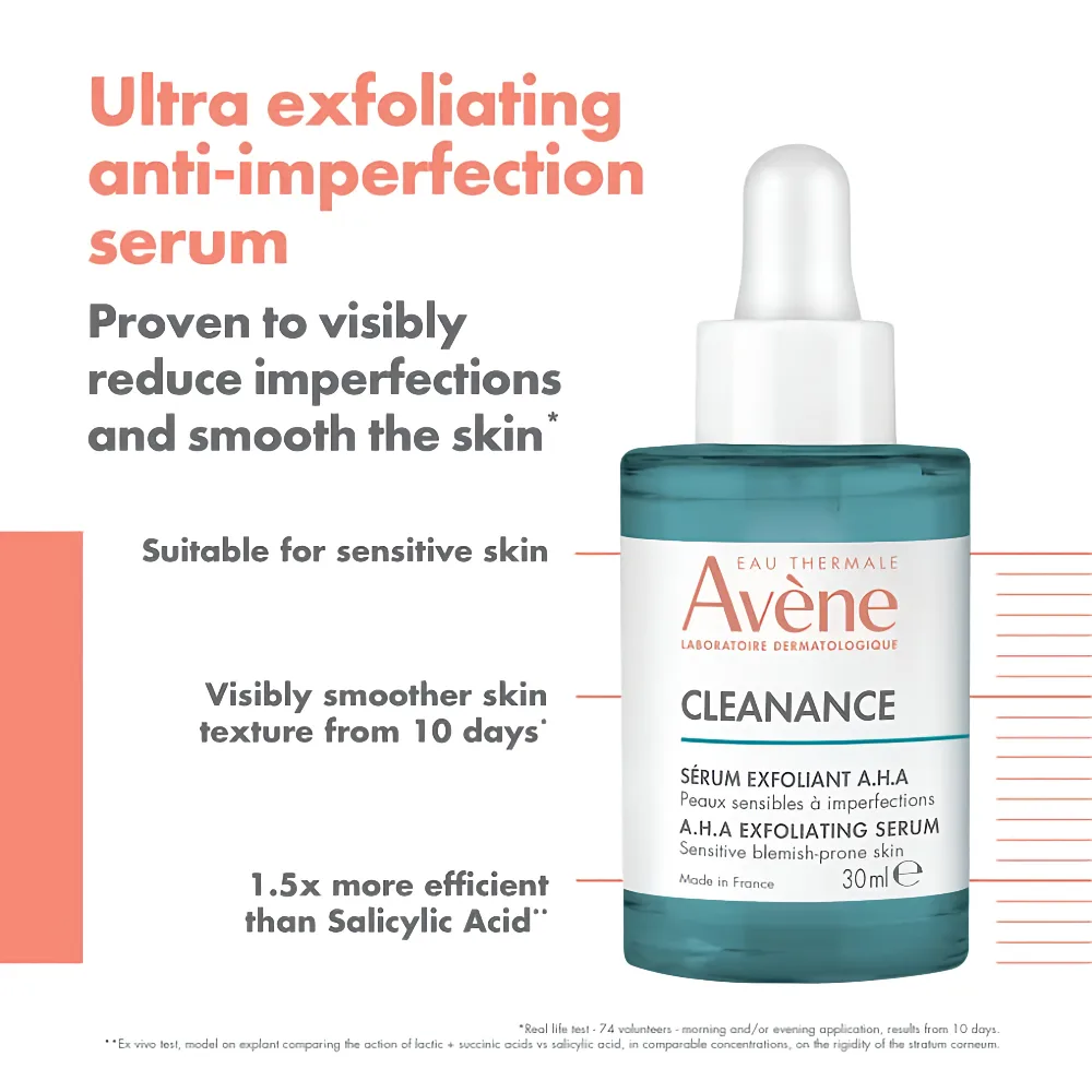 Avène Cleanance A.H.A Exfoliating Serum Imperfections 30ml - Image 2