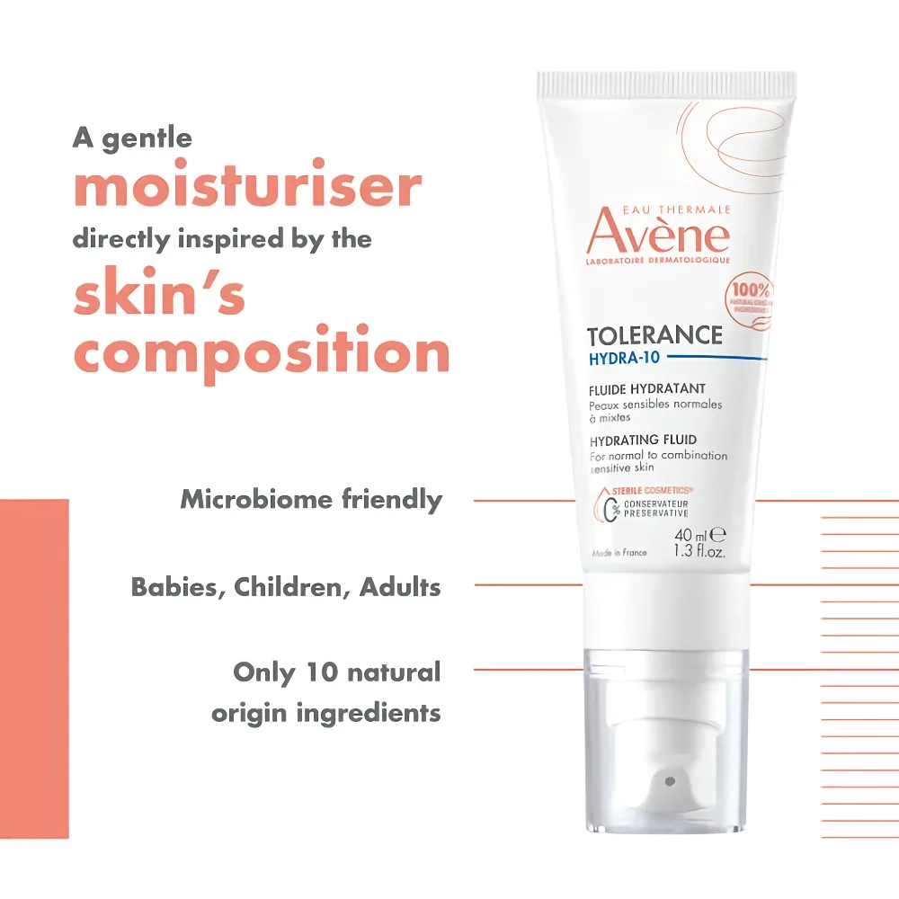 Avène Tolerance Hydra-10 Moisturising Fluid 40ml - Image 3
