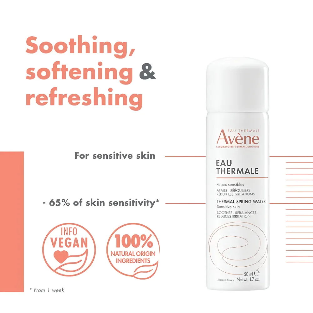 Avène Thermal Spring Water Spray for Sensitive Skin 50ml - Image 2