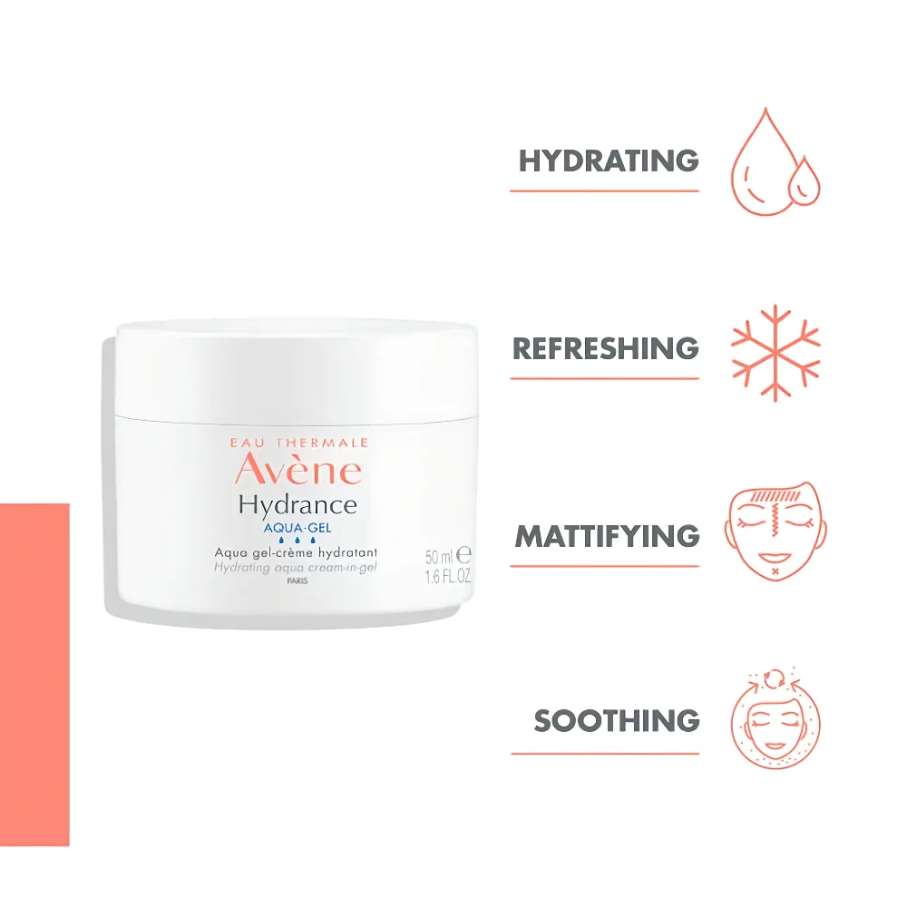 Avène Hydrance Aqua-Gel Moisturiser for Dehydrated Skin 50ml - Image 3