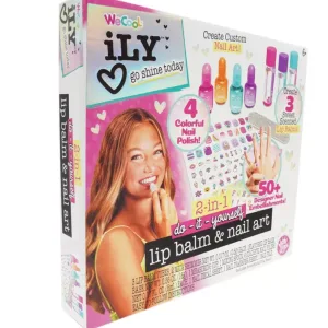 ILY DIY Lip Balm Nail Art Toy Beauty Set