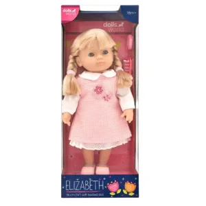 Elizabeth 14 inch Soft Doll Sleeping Eyes Outfit and Hair Accessories