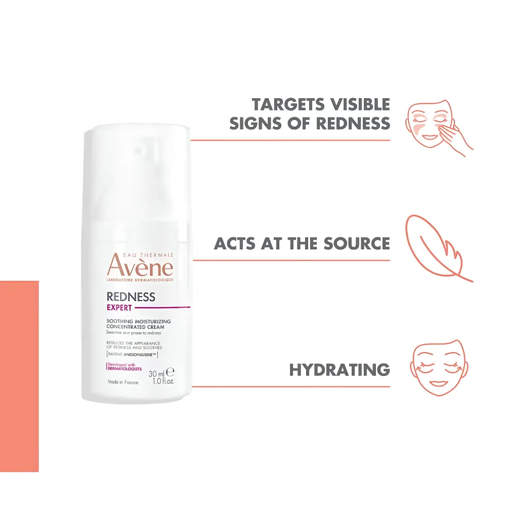 Avène Redness Expert Soothing Moisturizing Concentrated 30ml - Image 2
