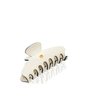 Balmain Cellulose Acetate Pince a Cheveux Medium White/Black