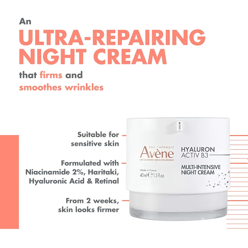 Avène Hyaluron Activ B3 Multi-Intensive Night Cream 40ml - Image 2