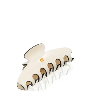Balmain Cellulose Acetate Pince a Cheveux Large White/Black