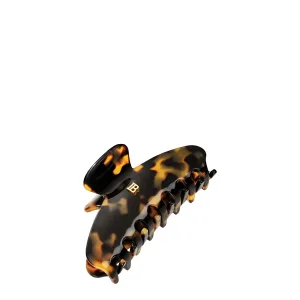 Balmain Cellulose Acetate Pince à cheveux Large Tortoise Shell