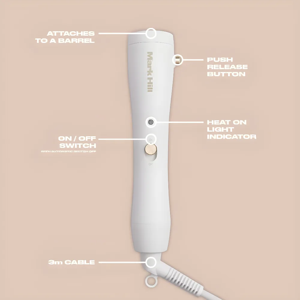Mark Hill Hair Ice White Edition Round Brush + Handle Duo - Image 3